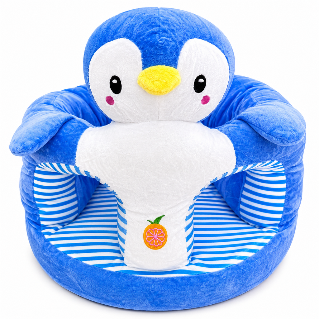Kids Plush Sofa Chair - Blue Penguin