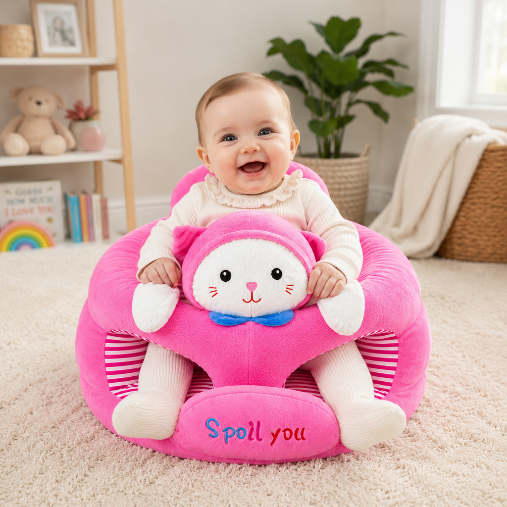Kids Plush Sofa Chair - Pink Cat