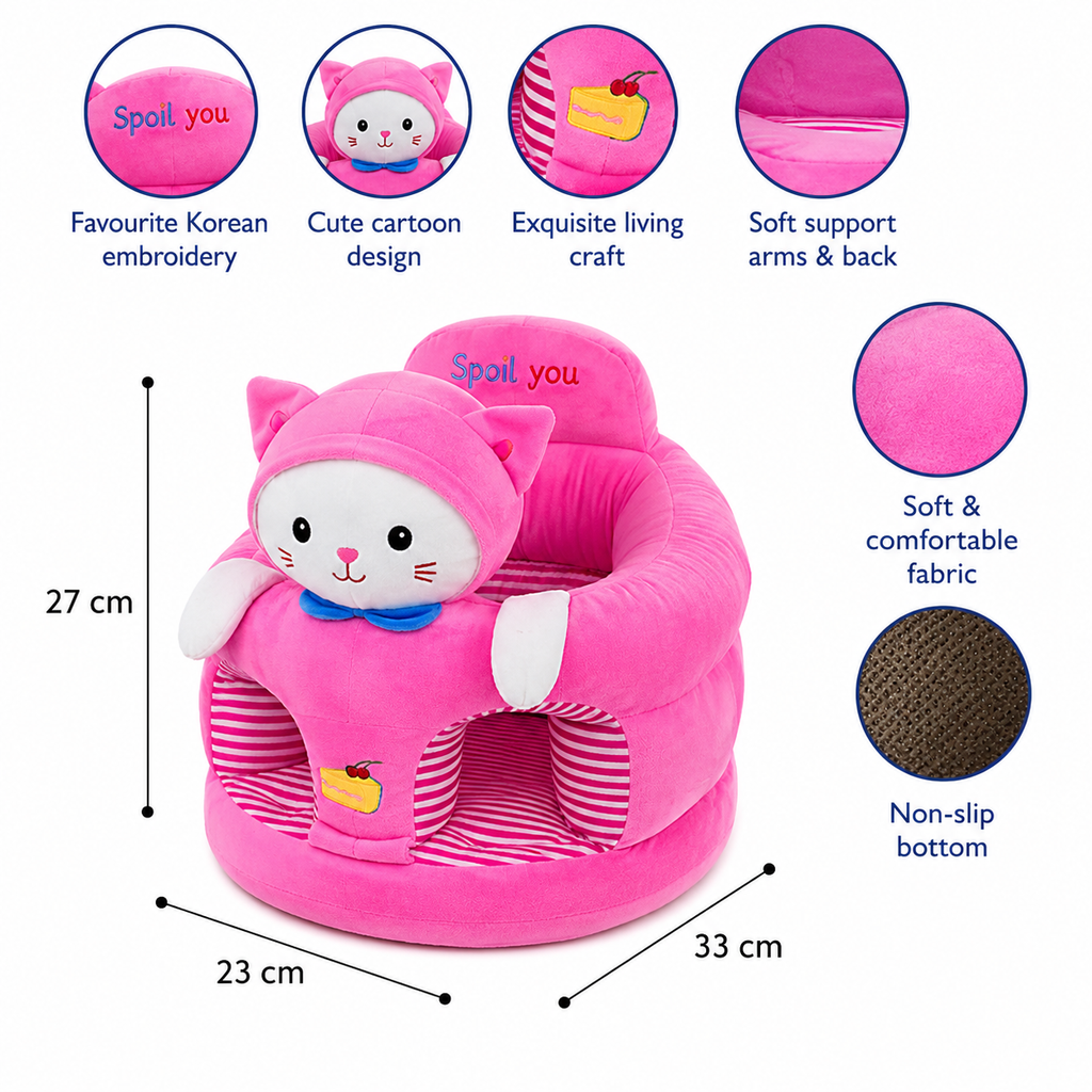 Kids Plush Sofa Chair - Pink Cat