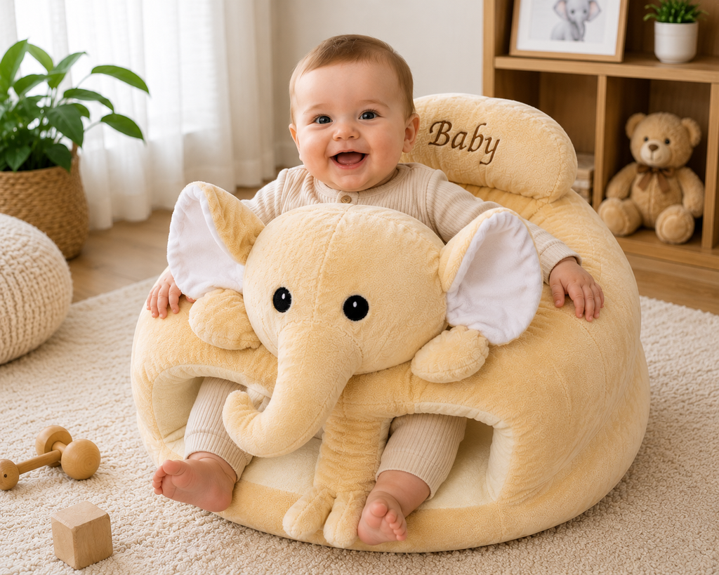 Kids Plush Sofa Chair - Elephant