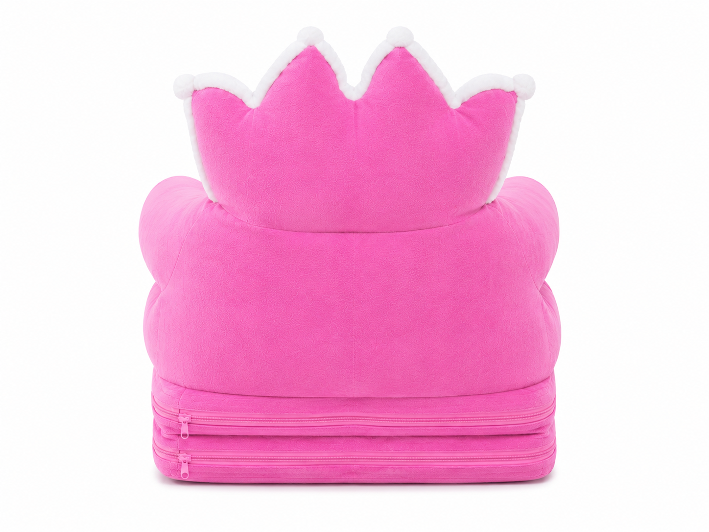 2-in-1 Kids Plush Sofa Chair & Lounger – Pink Princess
