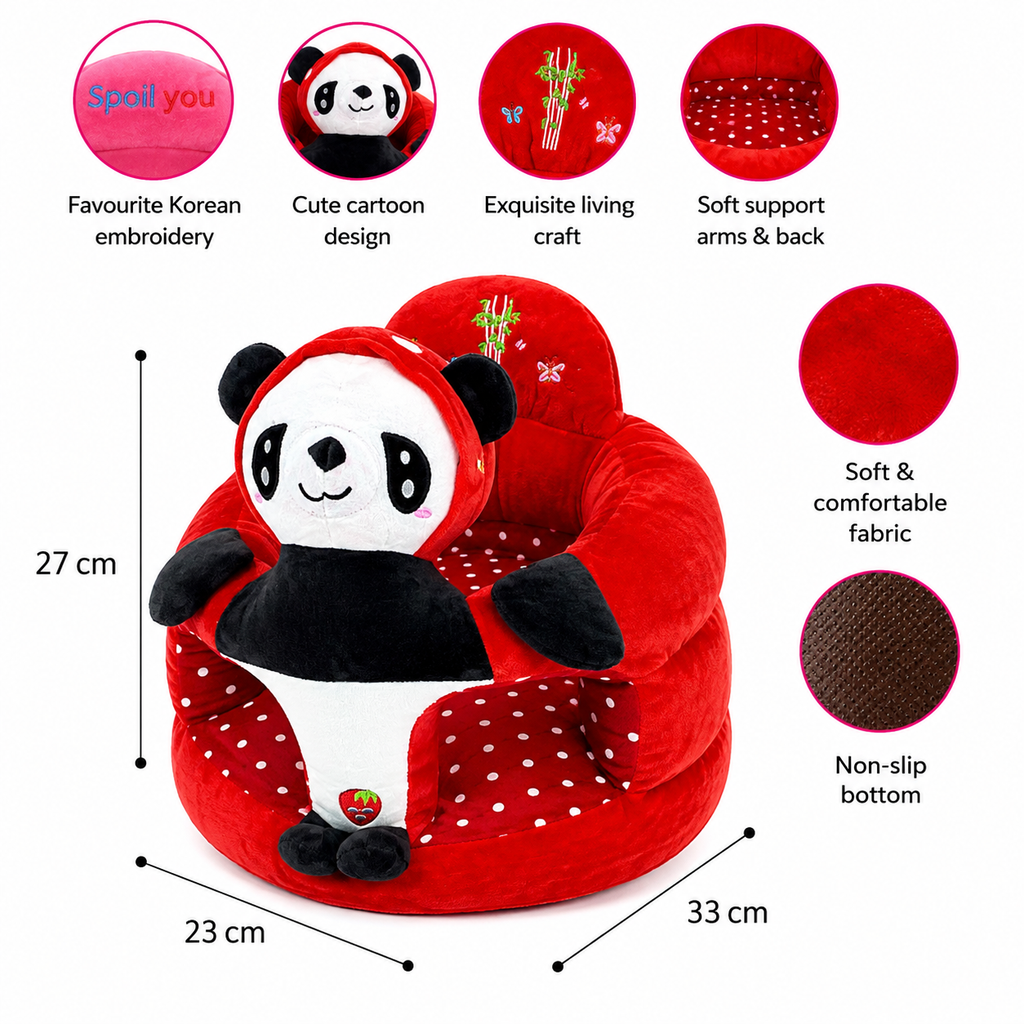 Kids Plush Sofa Chair - Red