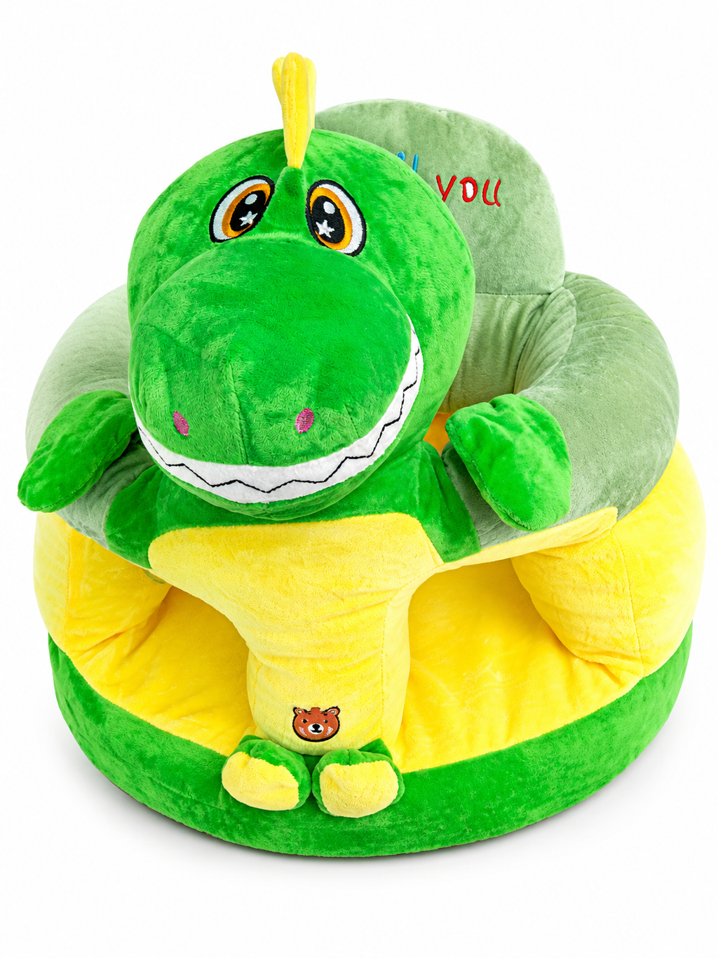 Kids Plush Sofa Chair - Green Dinosaur