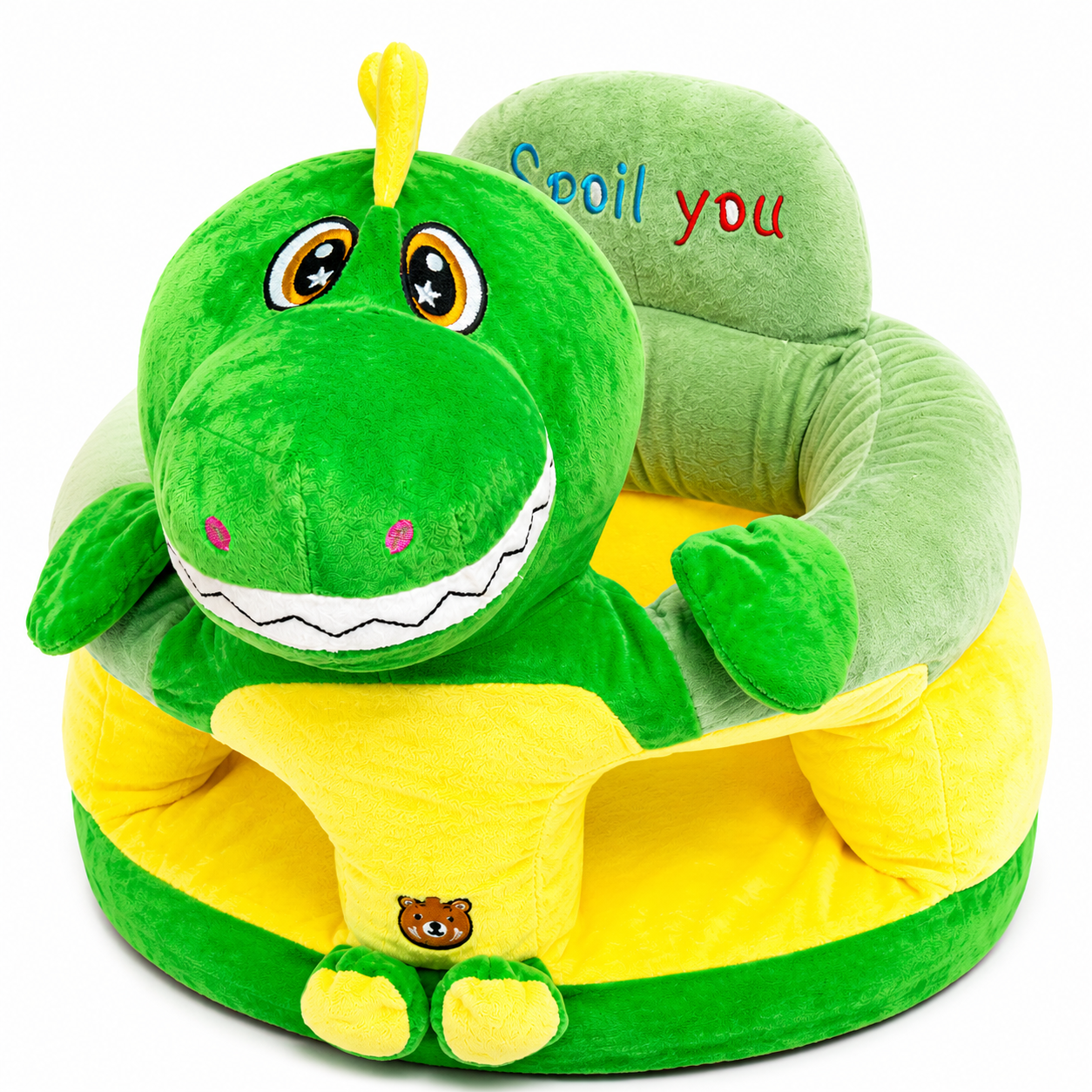 Kids Plush Sofa Chair - Green Dinosaur