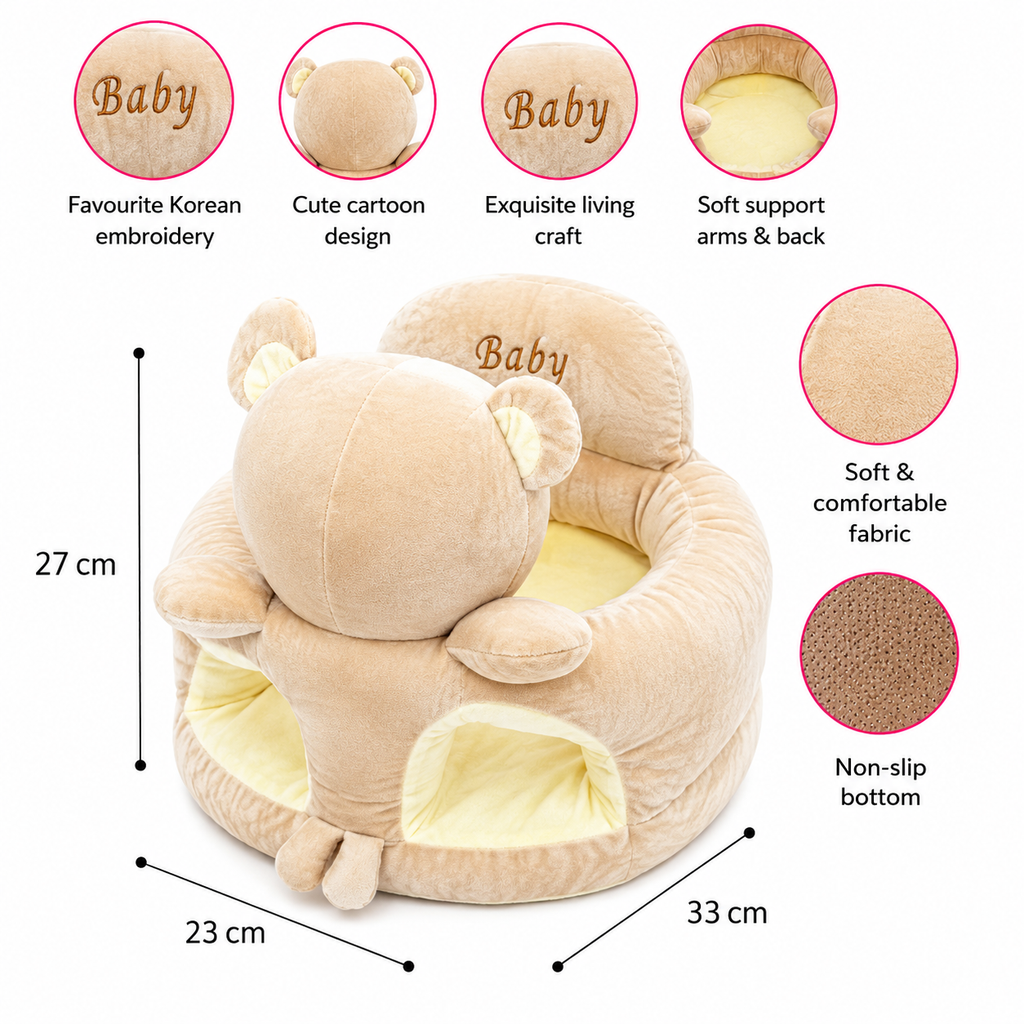 Kids Plush Sofa Chair - Brown Bear