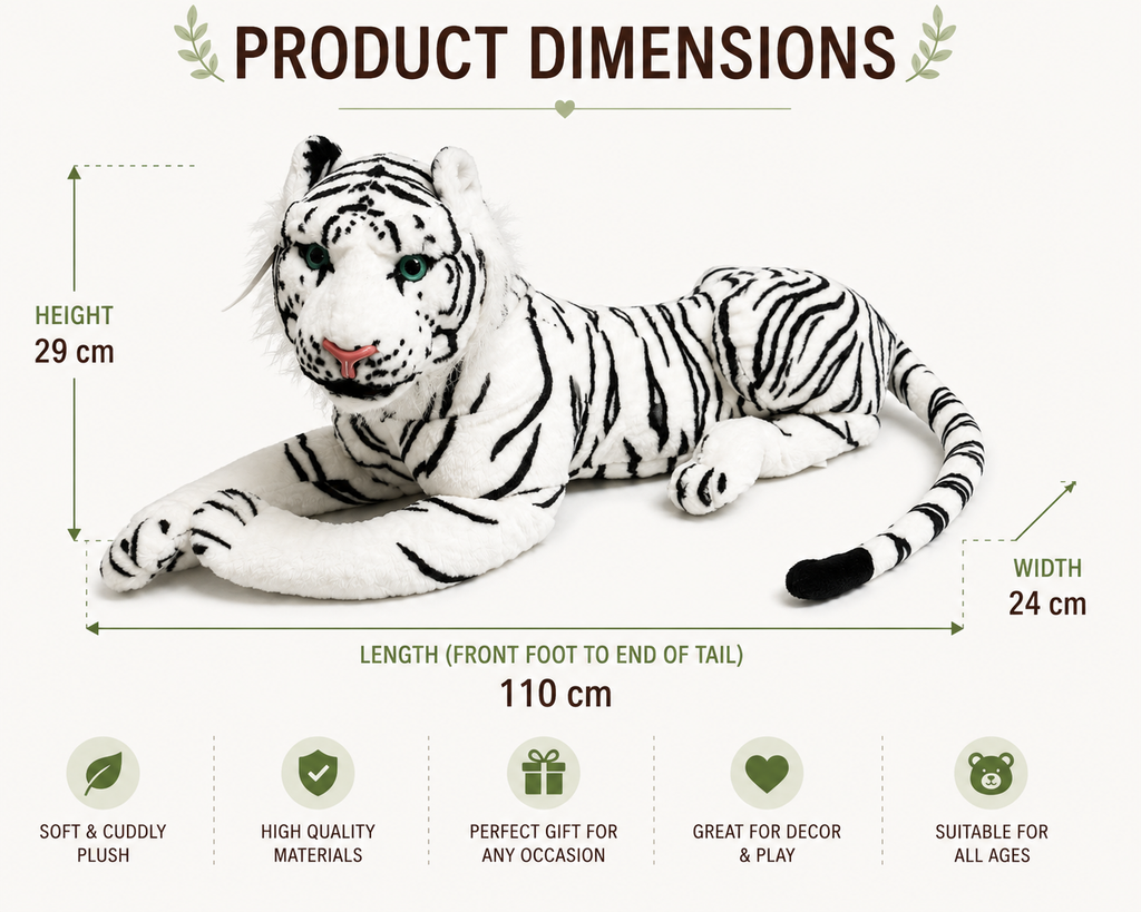 Plush White Tiger