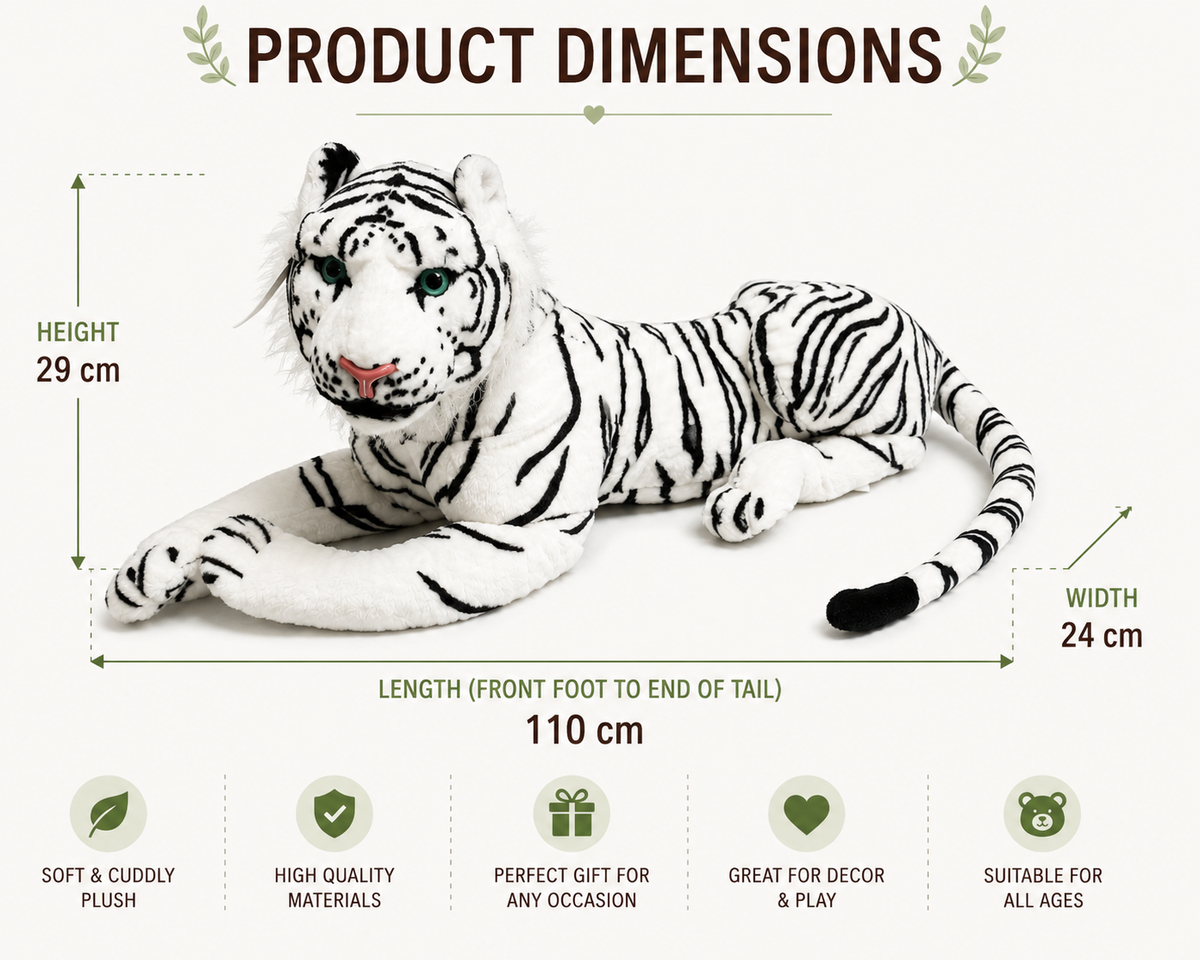 Plush White Tiger